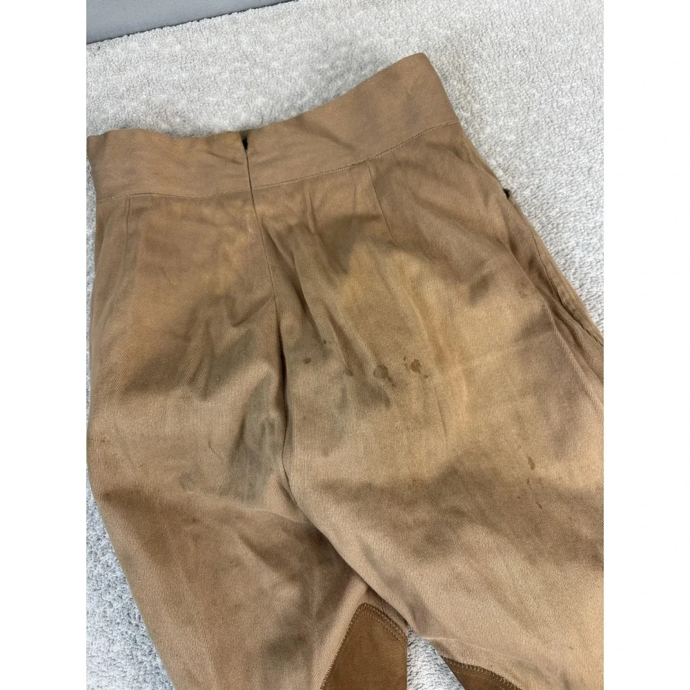Vintage Over The Top Riding Togs Brown‎ Breeches Jodhpurs Suede Knee Patches
